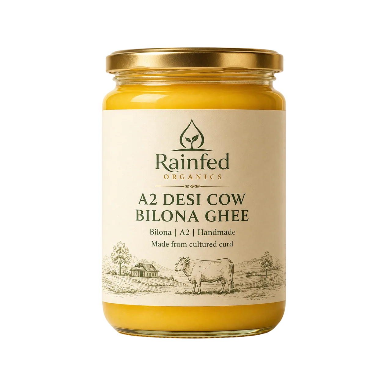 Rainfed Organics A2 Desi Cow Bilona Ghee